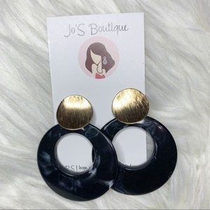 3x $12 - Black and Gold earrings